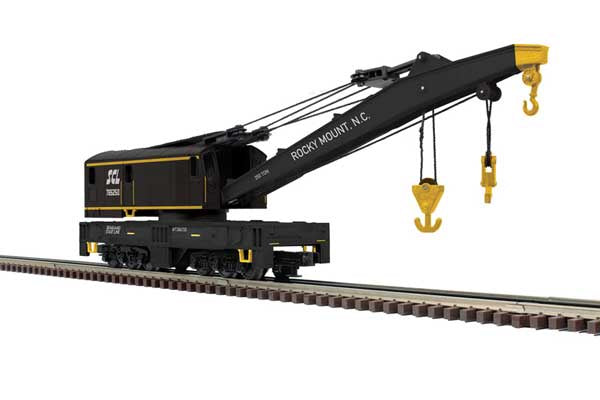 Atlas O 250-Ton Diesel Industrial Brownhoist Crane - 3-Rail - Ready to Run - Premier -- Seaboard Coast Line #765250 (black, yellow, white)