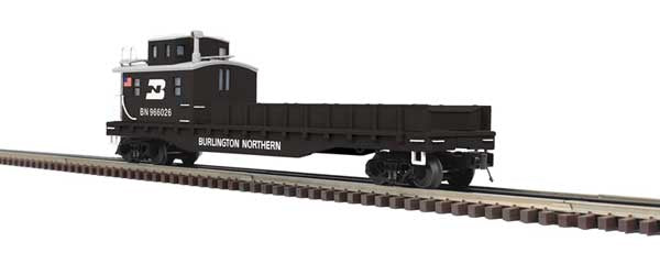 Atlas O Crane Tender - 3-Rail - Ready to Run - Premier -- Burlington Northern #966026 (black, gray, white)