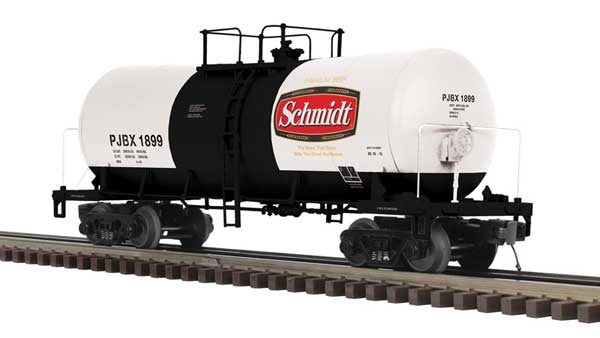Atlas O Funnel-Flow Tank Car - 3-Rail - Ready to Run - Premier -- Schmidt Beer PJBX (black, white, red) #1972