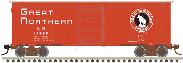 Atlas O O GREAT NORTHERN 1937 AAR SINGLE DOOR BOX CAR #11407 (3 RL) - ATO3001834-1