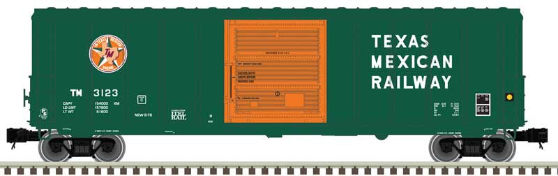 Atlas O PS-5344 Single-Door Boxcar - 3-Rail - Ready to Run -- Texas Mexican Railway (green, orange) #3078