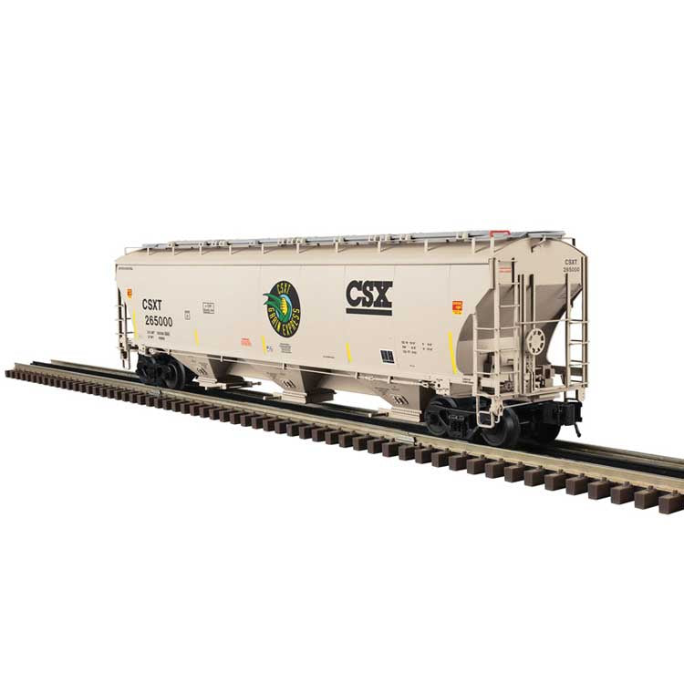 Atlas O Trinity 5161 Cubic Foot Covered Hopper - 3-Rail - Ready to Run - Master -- CSX (tan, black, Grain Express Logo)  #265041