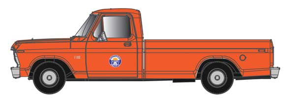 Atlas O Ford F-100 Pickup Truck - Assembled -- Southern Pacific (orange, blue)