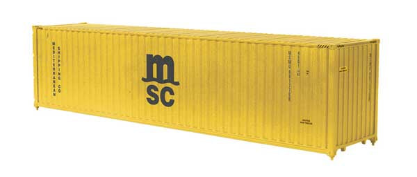 Atlas O 40' High-Cube Container - Assembled -- MSC (yellow, black) #8818129