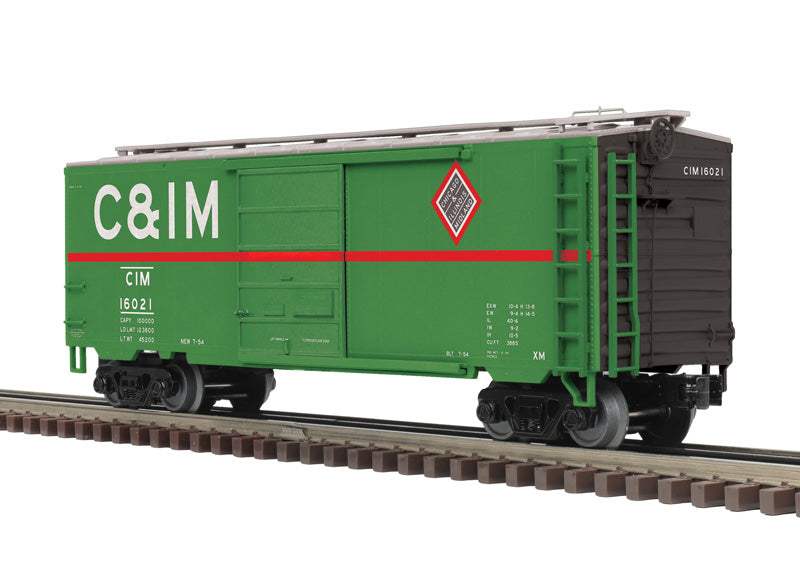 Atlas O O Pullman Standard PS-1 40' Boxcar w/6' Door - 3-Rail - Ready to Run - Premier -- Chicago & Illinois Midland (green, black, white) #16114 - ATO30030202