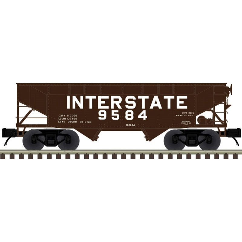 Atlas Premier (3-Rail) O 2-Bay Offset Hopper Interstate #9584
