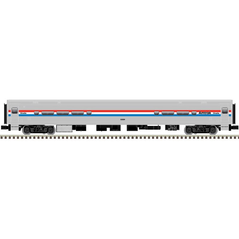 Atlas O Horizon Food Service - 3-Rail - Amtrak (Phase III, silver, red, white, blue) #53504