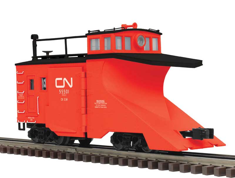 Atlas O Russell Snow Plow - 3-Rail - Ready to Run - Premier(R) -- Canadian National (red, white) #55501 - ATO30099701