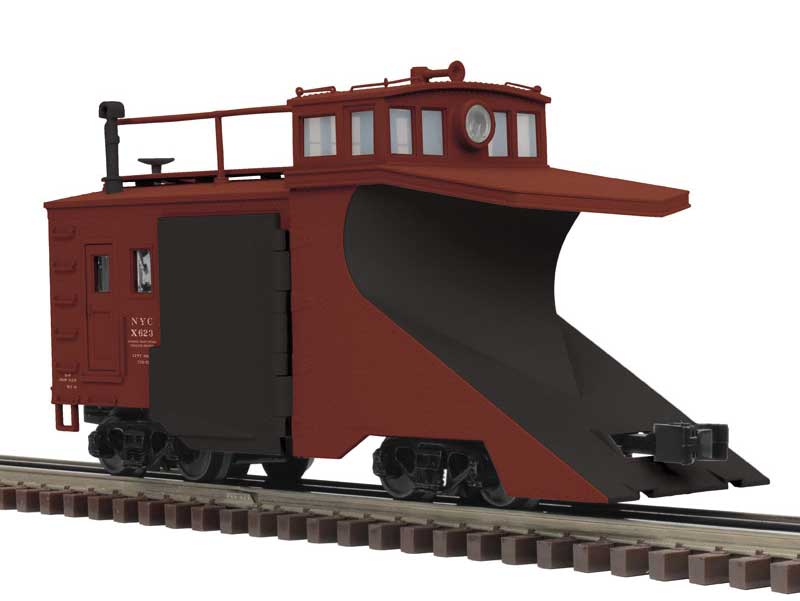 Atlas O Russell Snow Plow - 3-Rail - Ready to Run - Premier(R) -- New York Central (Boxcar Red, black) #X663 - ATO30099732