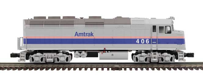 Atlas O EMD F40PH - 3-Rail - Proto-Sound 3.0 - Premier -- Amtrak #406 (Phase IV, silver, blue, red) - ATO30138033