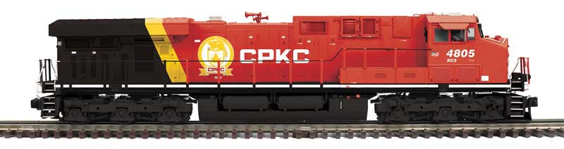 Atlas O GE ES44AC - 3-Rail - Proto-Sound 3.0 and DCS - Premier -- Canadian Pacific Kansas City KCS #4805 (2024 Scheme, red, black, yellow)