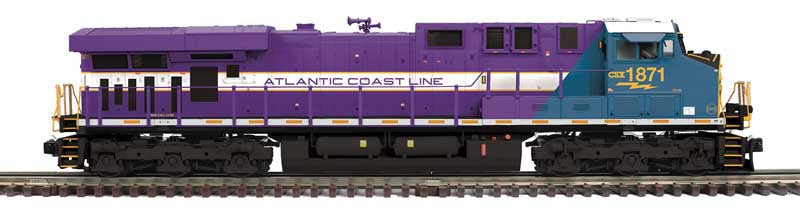 Atlas O GE ES44AC - 3-Rail - Proto-Sound 3.0 and DCS - Premier -- CSX #1871 (ACL Heritage, purple, silver, blue, yellow)
