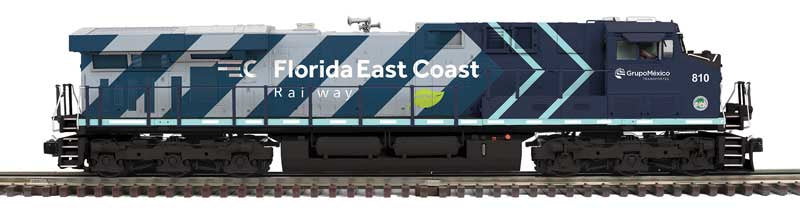 Atlas O GE ES44AC - 3-Rail - Proto-Sound 3.0 and DCS - Premier -- Florida East Coast #815 (2024 Grupo Mexico Scheme, blue, gray, Green Leaf)