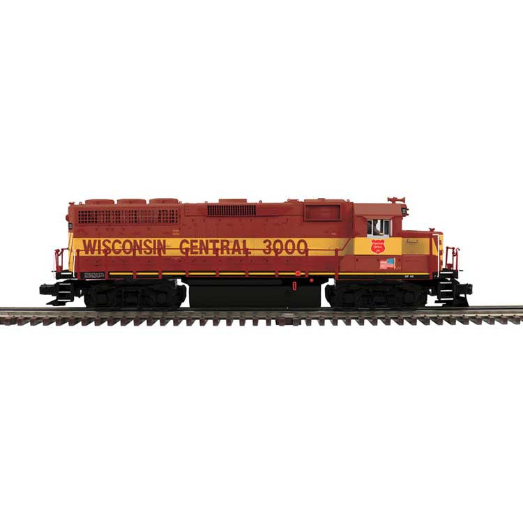 Atlas O EMD GP40 - 3-Rail - Proto-Sound 3.0 - Premier -- Wisconsin Central (WC) #3021 (maroon, yellow, black)