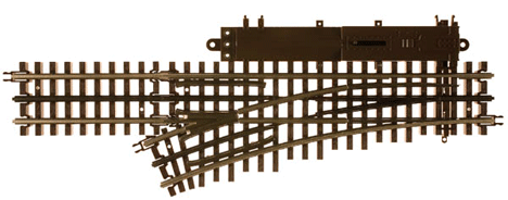 Atlas O 21st Century Track System(TM) Nickel Silver Rail w/Brown Ties - 3-Rail -- O-54 Left-Hand Remote Custom Supreme Switch - ATO6070