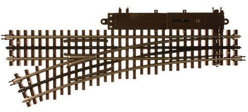 Atlas O 21st Century Track System(TM) Nickel Silver Rail w/Brown Ties - 3-Rail -- O72 Left Hand Remote Custom Supreme Switch - ATO6072