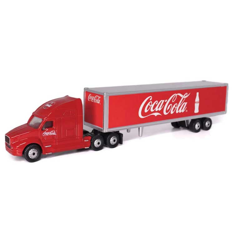 Atlas HO Modern Tractor w/Trailer Long Hauler - Assembled -- Coca-Cola Bottle (red, white)