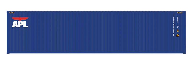 Aurora Miniatures HCBAPT2 HO 40ft Containers 3 Pack APL Small Logo (APHU 685889/686225/686566) - AURHCBAPT2