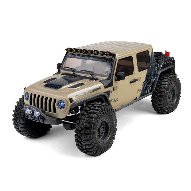 Axial 1/10 Axial SCX10 III Jeep JT Gladiator 4X4 RTR Brushed Rock Crawler, Tan