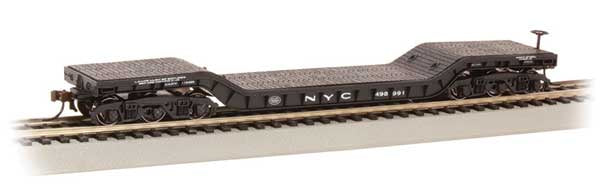 Bachmann HO 52' Depressed-Center Flatcar - Ready-to-Run - Silver Series(R) -- New York Central #498991