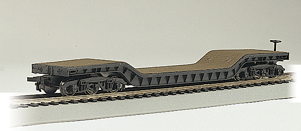 Bachmann HO 52' Depressed-Center Flatcar -- Empty Car Only, Undecorated