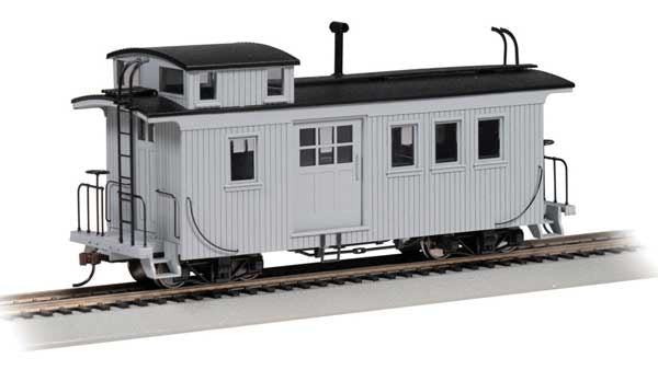 Bachmann On30 Wood Side-Door Caboose - Ready to Run - Spectrum(R) -- Painted, Unlettered (gray)