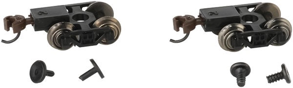 Bachmann N Friction-Bearing Freight Trucks with Wheels and E-Z Mate(R) Knuckle Couplers -- 1 Pair