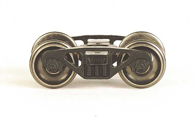 Backman HO Barber S2 100-Ton Roller-Bearing Trucks with Metal Wheels -- 1 Pair