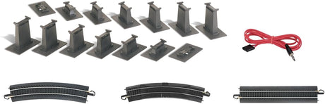 Bachmann Trains HO Over and Under Figure 8 Track Pack with Pier Set - Steel Alloy E-Z Track(R) -- Set-Up Size: 78 x 36" 198 x 91.4cm - BAC44475