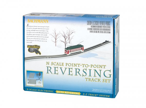 Bachmann Trains N Auto-Reversing System - E-Z Track(R) -- Nickel Silver Rail & Gray Roadbed - BAC44847