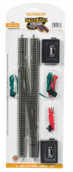 Bachmann Trains N E-Z Track(R) #6 Single Crossover -- Left Hand - BAC44875