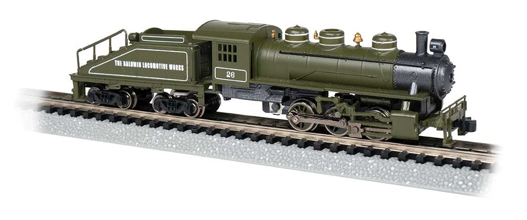 Bachmann N USRA 0-6-0 Switcher with Slope-Back Tender - Standard DC -- Baldwin Locomotive Works 26 (olive, graphite)