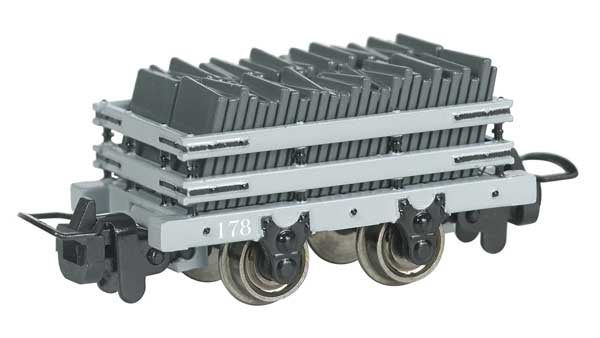 Bachmann HOn30 Narrow Gauge Slate Gondola w/Load - Ready to Run -- #178 (gray)