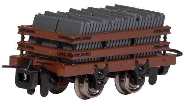 Bachmann HOn30 Narrow Gauge Slate Gondola w/Load - Ready to Run -- Brown