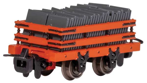 Bachmann HOn30 Narrow Gauge Slate Gondola w/Load - Ready to Run -- Red