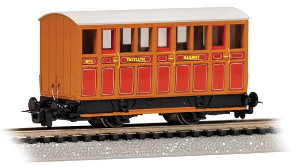 Bachmann HOn30 Talyllyn Carriage Passenger Car - Ready to Run -- Car #1 (wood)