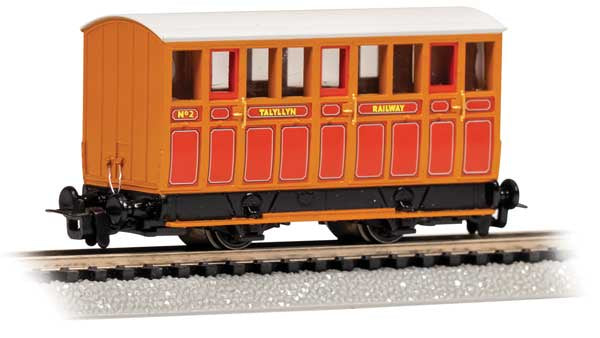 Bachmann HOn30 Talyllyn Carriage Passenger Car - Ready to Run -- Car #2 (wood)