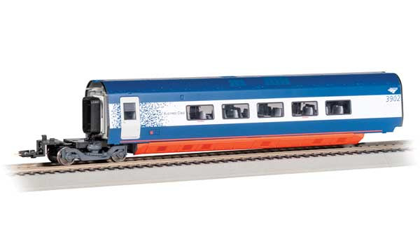 Bachmann HO Acela II/Alstom Avelia Business Class Coach - Ready to Run - Spectrum(R) -- Amtrak #3902 (Quiet Car; blue, white, red)