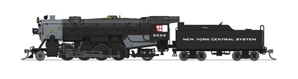 Broadway Limited N USRA 2-8-2 Heavy Mikado - Standard DC - Stealth -- New York Central P&LE #9506 (black, graphite)
