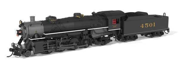 Broadway Limited N USRA 2-8-2 Light Mikado - Standard DC - Stealth -- Southern Railway #4501 (black, graphite)