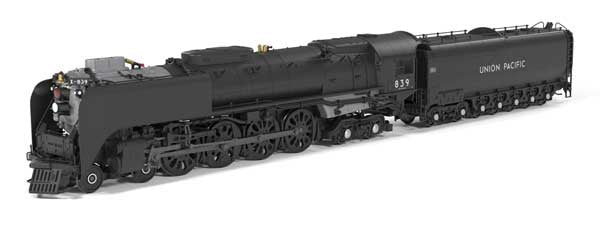 Broadway Limited HO Class FEF-3 4-8-4 - Standard DC - Stealth -- Union Pacific #839 (In Service, black, graphite)