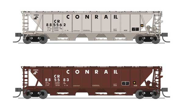 Broadway Limited N H32 Covered Hopper, CR (2-pack) - BLI7256