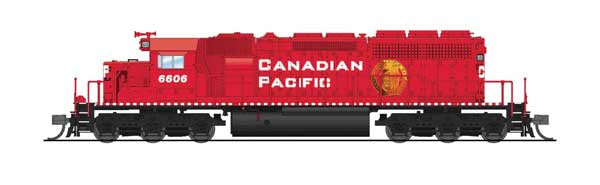 Broadway Limited N EMD SD40-2 Low Nose - Sound and DCC - Paragon4 -- Canadian Pacific #6606 (red, white, Golden Beaver Logo)