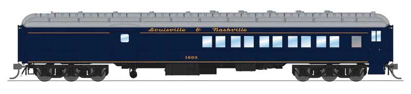 Broadway Limited HO Heavyweight Coach-Baggage-Combine - Ready to Run -- Louisville & Nashville #1603 (blue, gray, gold)