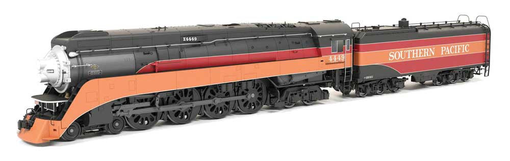 Broadway Limited HO Class GS-4 4-8-4 - Sound and DCC - Paragon4(TM) -- Southern Pacific #4449 (Daylight, black, graphite, red, orange)