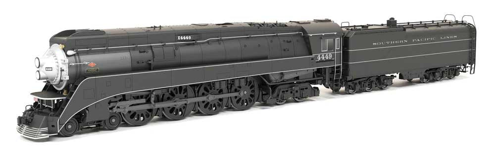 Broadway Limited HO Class GS-4 4-8-4 - Sound and DCC - Paragon4(TM) -- Southern Pacific #4449 (2001 Excursion Scheme, black, graphite, silver)
