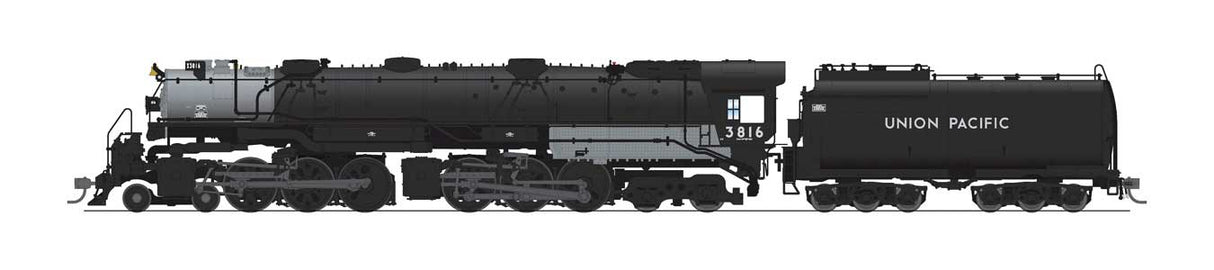 Broadway Limited HO UP Class CSA-2 Post-1947 Early 4-6-6-4 Challenger - Sound & DCC - Paragon4 -- Union Pacific #3816 (Rebuilt Front Engine, black, graphite)