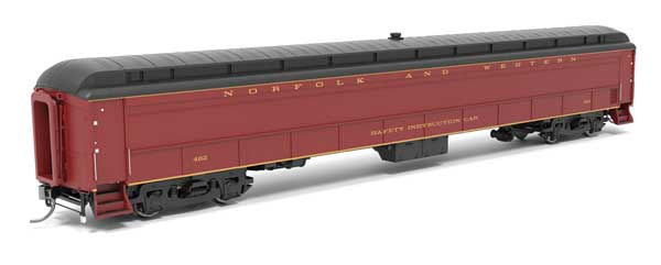 Broadway Limited HO Heavyweight Railroad Instruction - Exhibit Car - Ready to Run -- Norfolk & Western #402 (maroon, black)