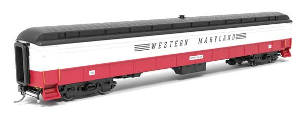 Broadway Limited HO Heavyweight Railroad Instruction - Exhibit Car - Ready to Run -- Western Maryland #100 (Circus, white, red, black)