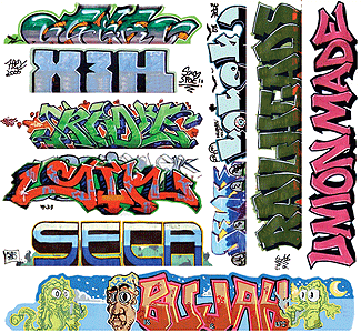 Blair Line N Mega Set Modern "Tagger" Graffiti Decals -- #11 pkg(9)